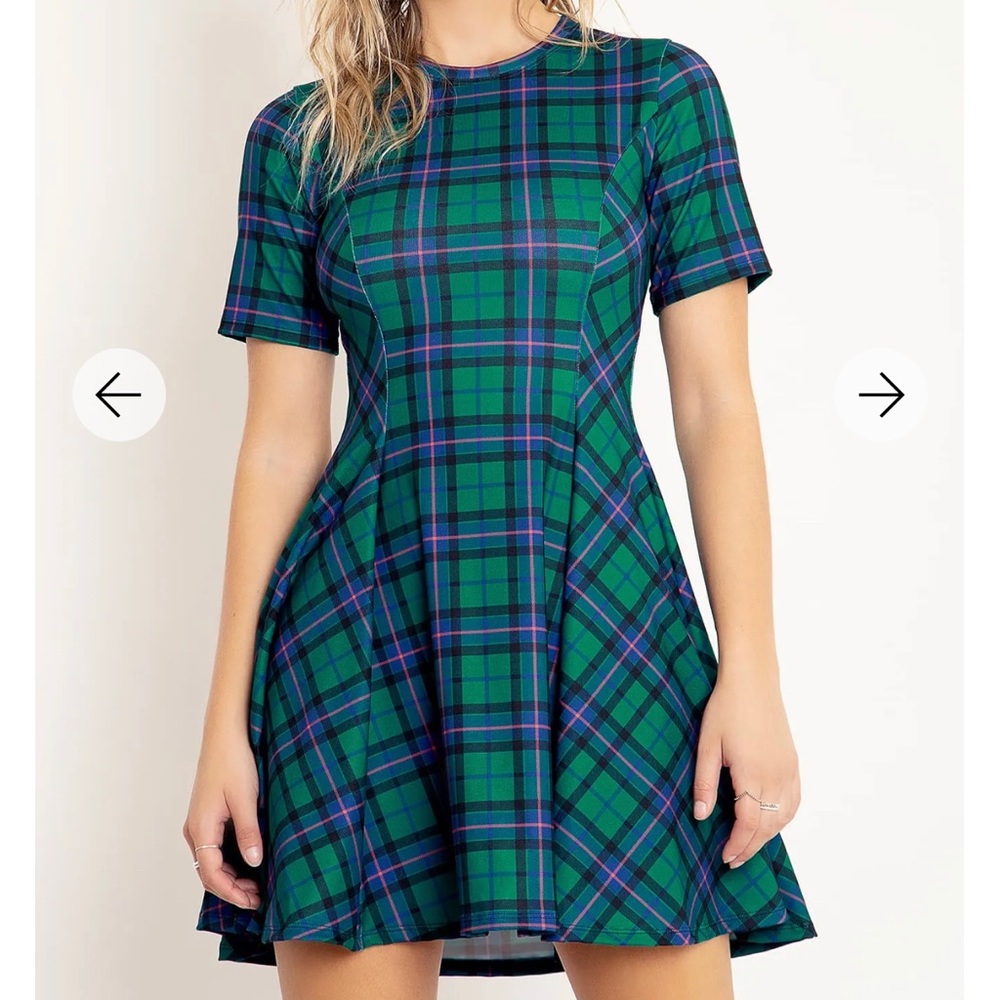Blackmilk TARTAN FOREST EVIL TEE DRESS